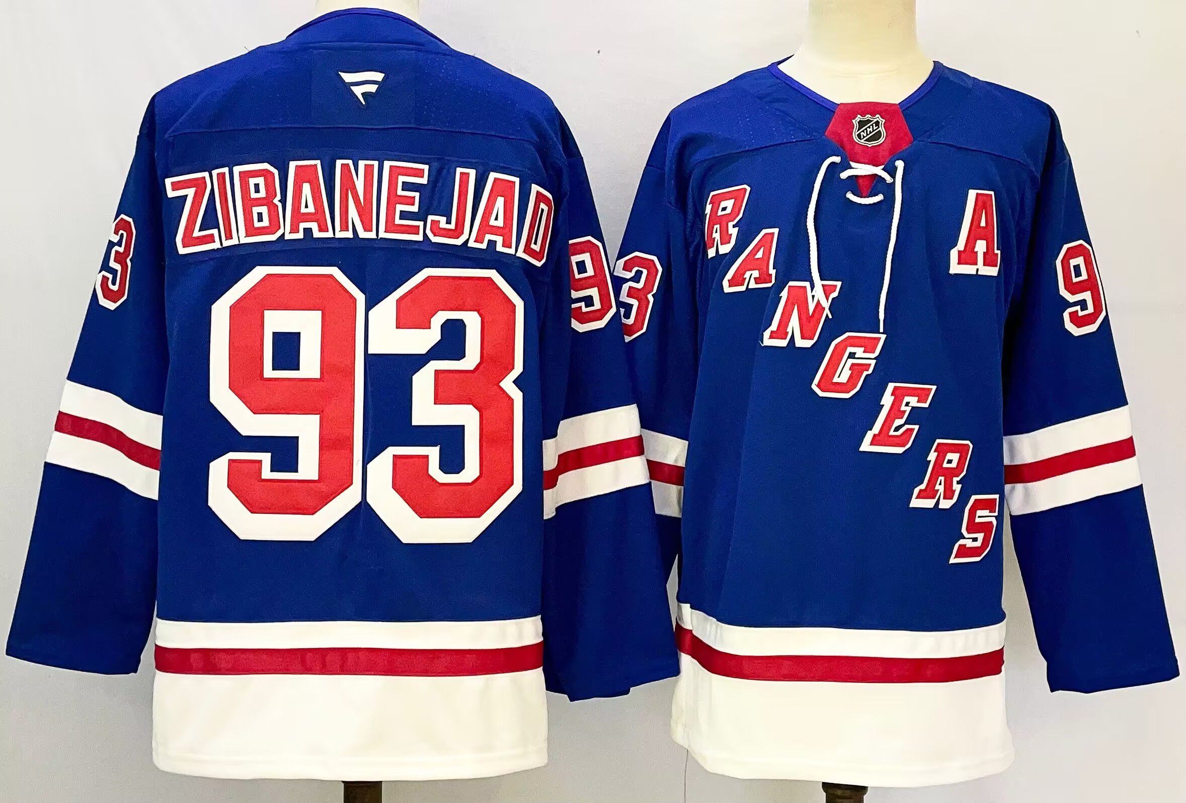 Men New York Rangers #33 Zibanejad Blue 2025 Home Premier Player NHL Jersey